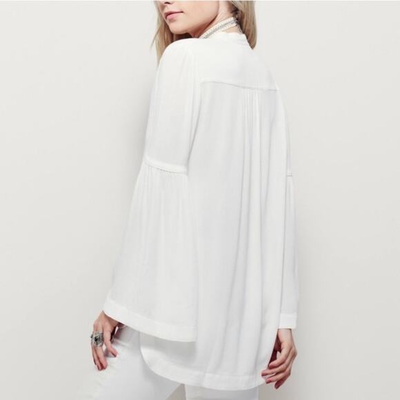 Free People Easy Girl Tunic Bell Sleeve Blouse Size Small - Picture 2 of 10